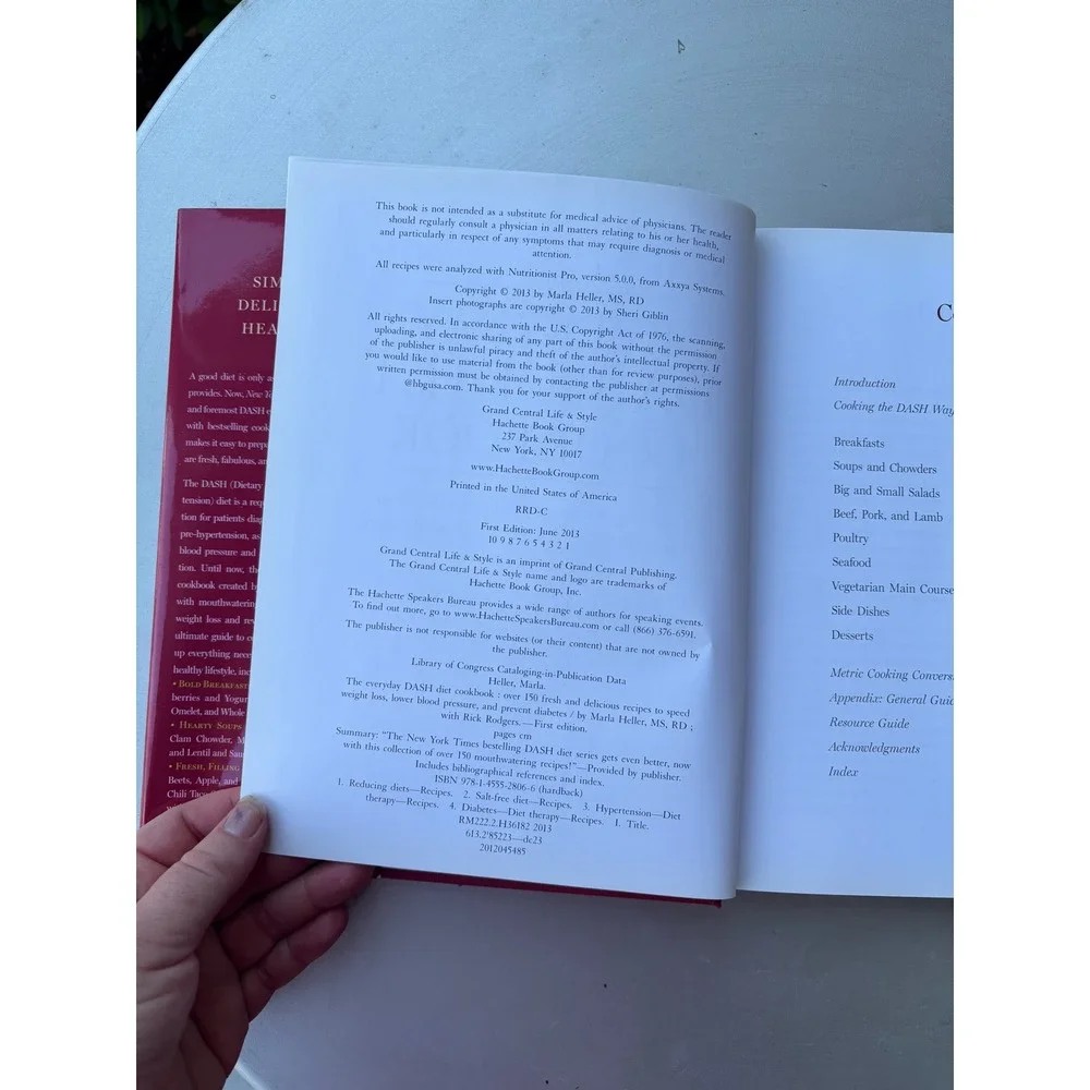 The Everyday DASH Diet Cookbook Marla Heller Hardcover 1st Ed 2013 150+ Recipes